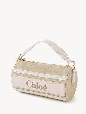 Woody tube shoulder bag in linen & soft leather Chloé logo webbing, linen canvas & calfskin
Wild Grey Product detail