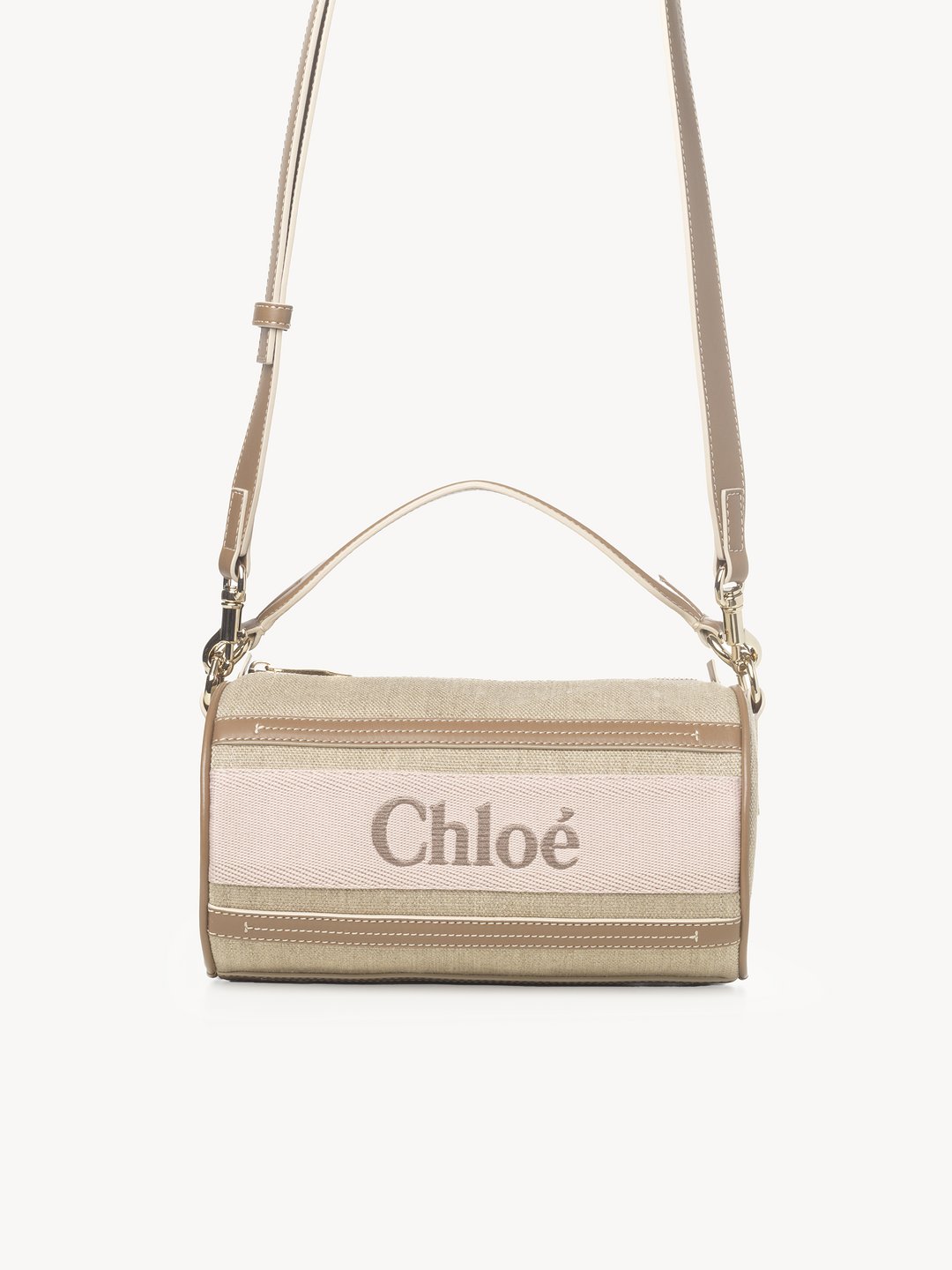 Chloe Woody Tube Shoulder Bag In Linen Soft Leather Chloe IE