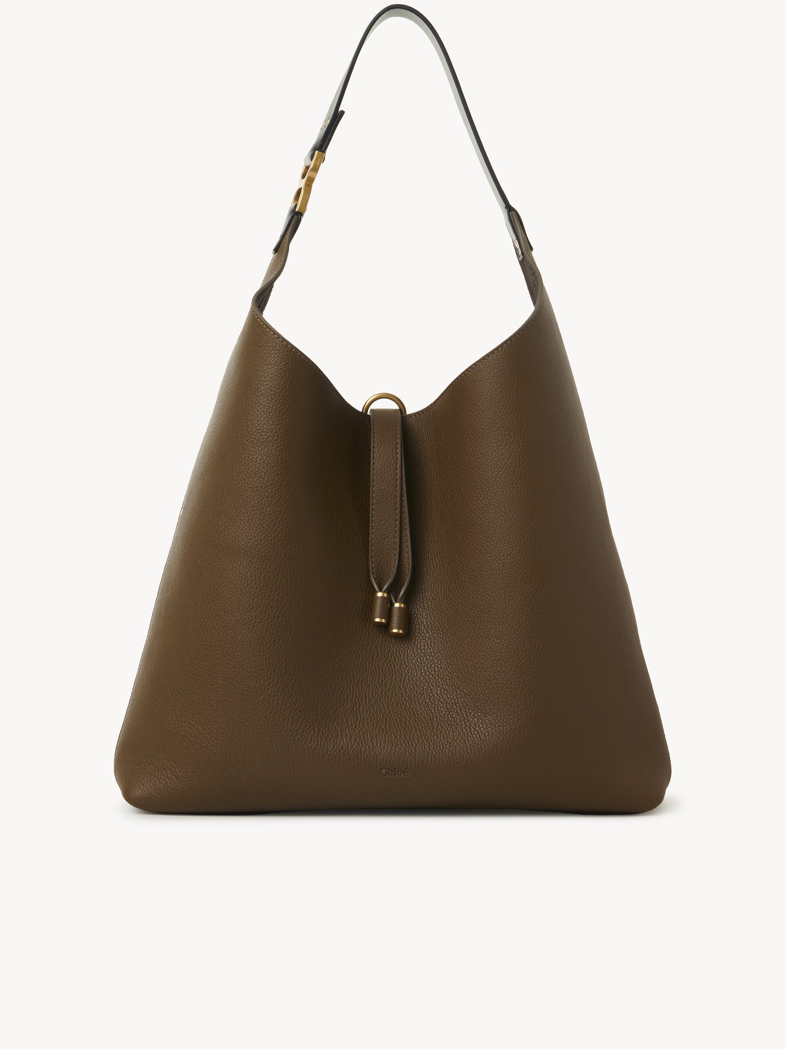 Marcie hobo bag in grained leather Grained calfskin
Dark Khaki