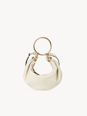 Small Bracelet hobo bag in grained leather Shiny grained calfskin
Vegetal Beige Top view of the product