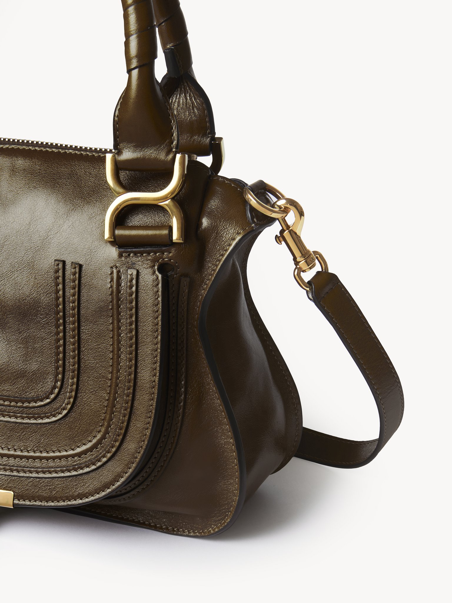 Small Marcie bag in shiny leather Shiny calfskin
Dark Khaki Product detail