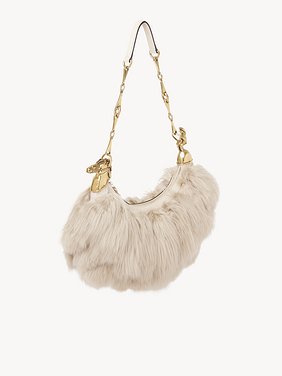 Chain Horse shoulder bag in shearling & leather Embroidered shearling & nappa lambskin
Vegetal Beige Product detail