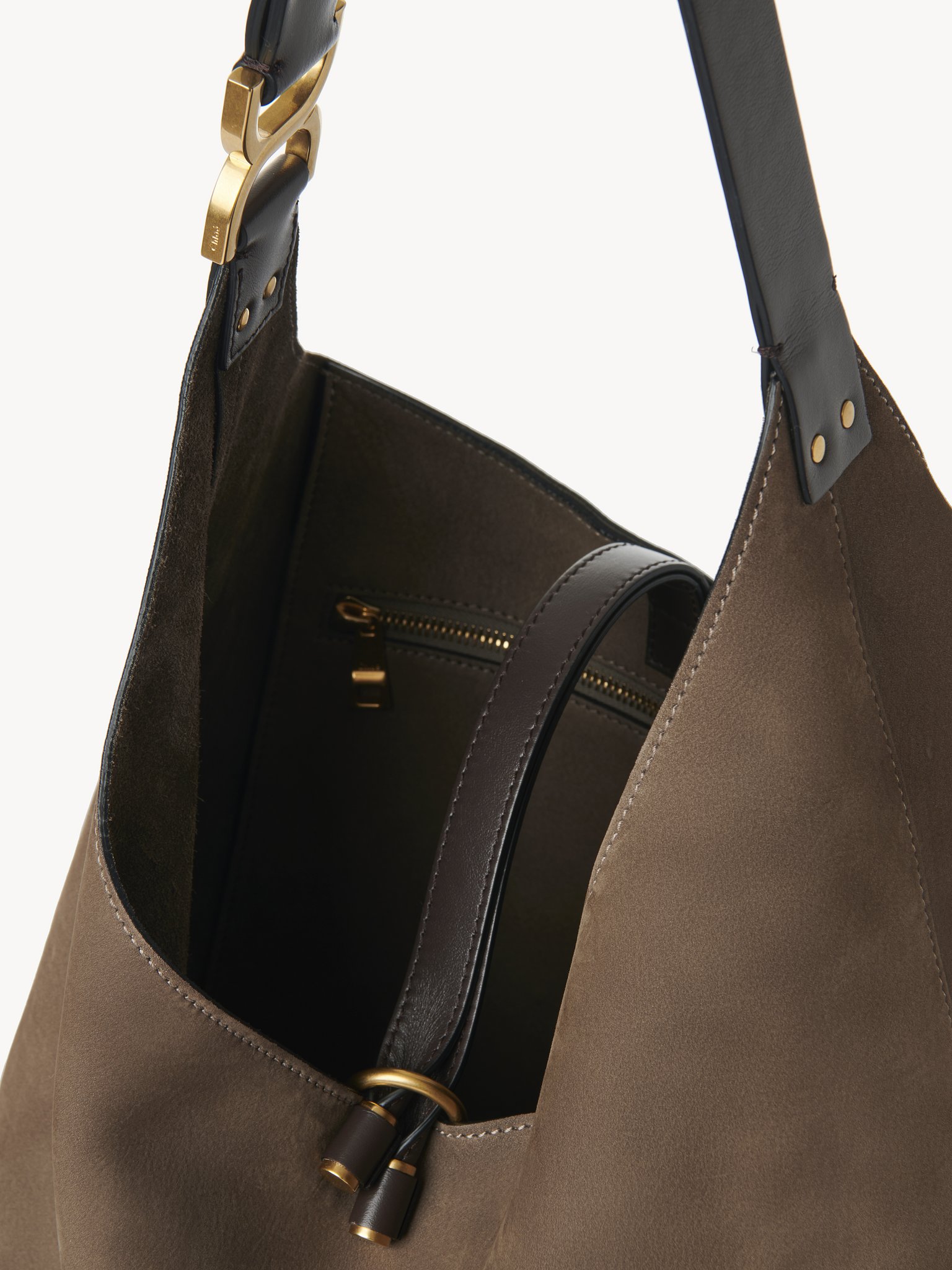 Marcie hobo bag in nubuck leather Nubuck calfskin
Flannel Grey 