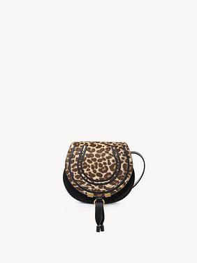 Small Marcie saddle bag in leopard-print leather Leopard-print pony calfskin
Jungle Brown