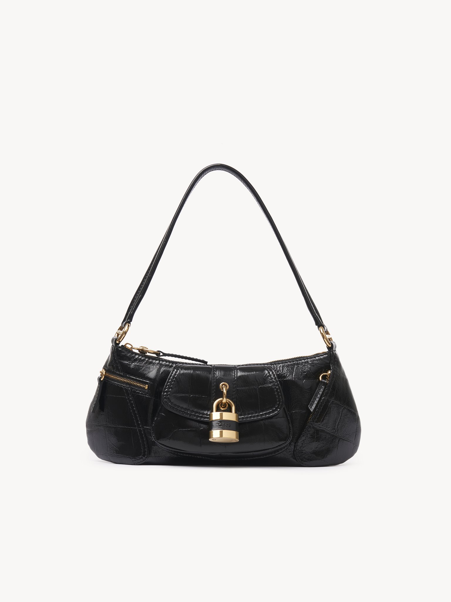 The 99 shoulder bag in croco-effect leather Croco-effect calfskin
Black