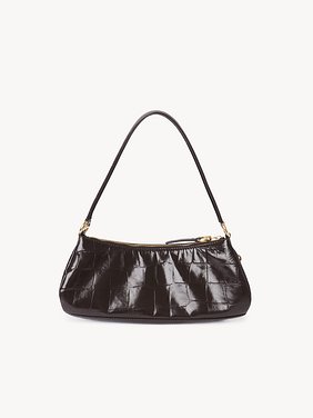 The 99 shoulder bag in croco-effect leather Croco-effect calfskin
Kohl Brown Top view of the product