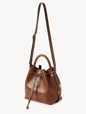 Marcie bucket bag in shiny leather Shiny calfskin
Clay Brown Product detail