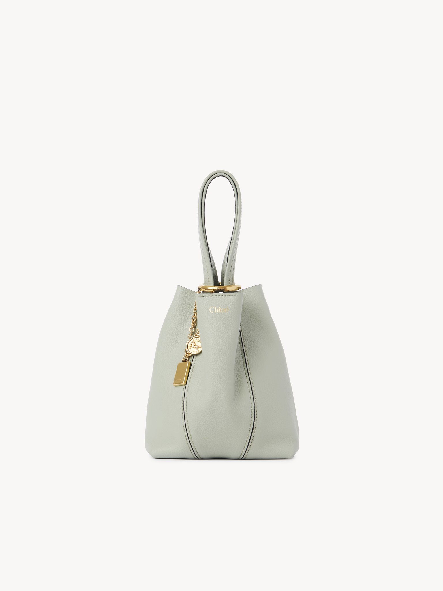 Small Chloé Spin tote bag in grained leather Shiny grained calfskin
Sea Grass Back view of the product