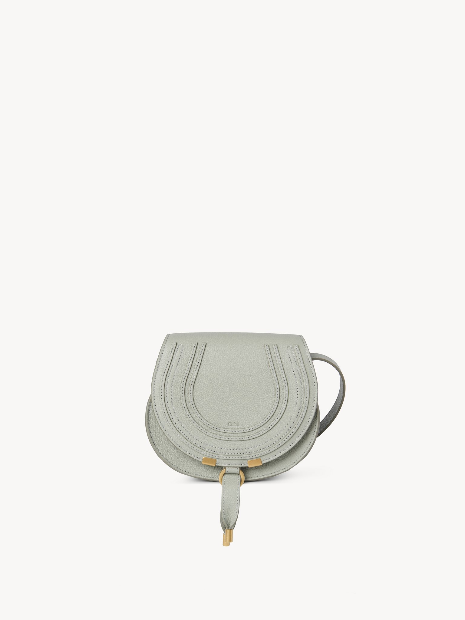 Small Marcie saddle bag in grained leather Grained calfskin
Sea Grass