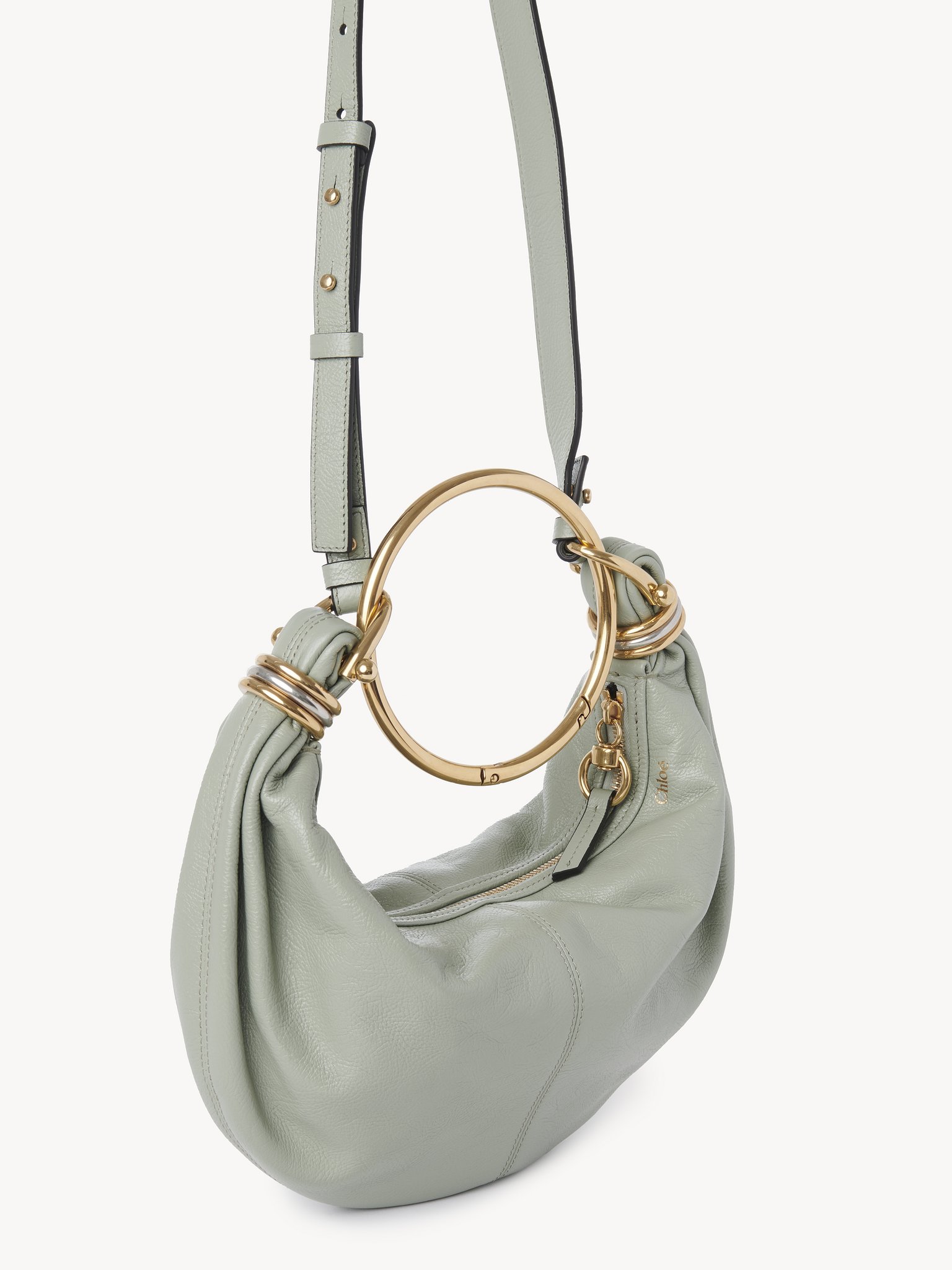 Small Bracelet Hobo bag in grained leather Shiny grained calfskin
Sea Grass Product detail