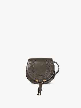 Small Marcie saddle bag in shiny leather Shiny calfskin
Flannel Grey