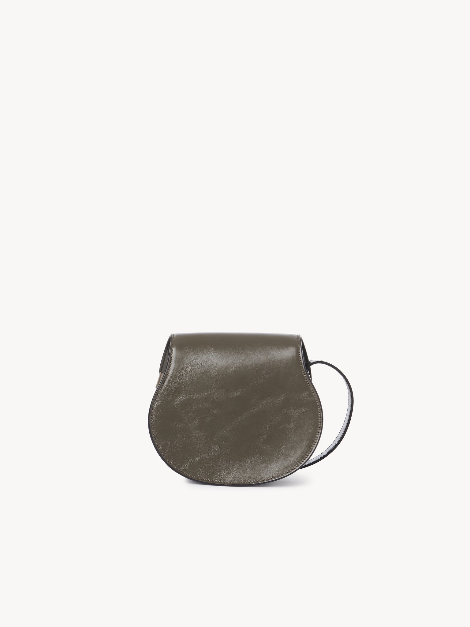 Small Marcie saddle bag in shiny leather Shiny calfskin
Flannel Grey Top view of the product