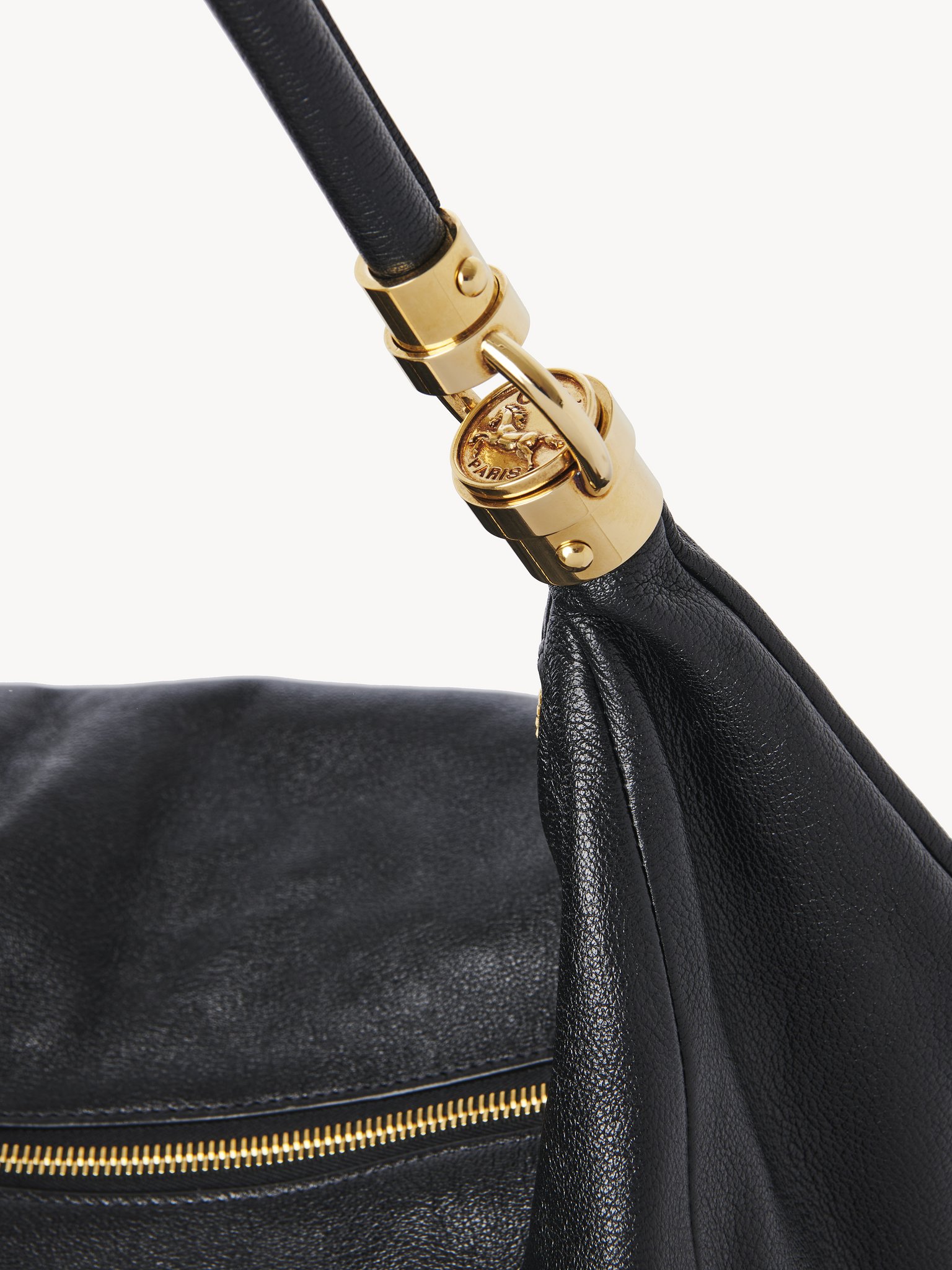 Chloé Foulard shoulder bag in grained leather Grained buffalo leather
Black 