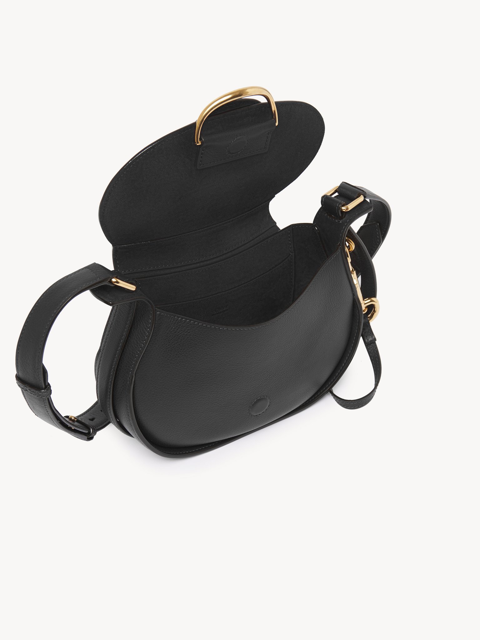 Small Chloé Ride crossbody bag in soft leather Smooth calfskin
Black 