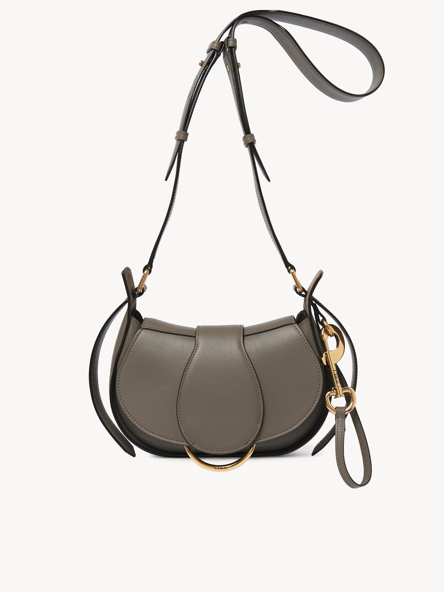 Small Chloé Ride crossbody bag in soft leather Smooth calfskin
Flannel Grey