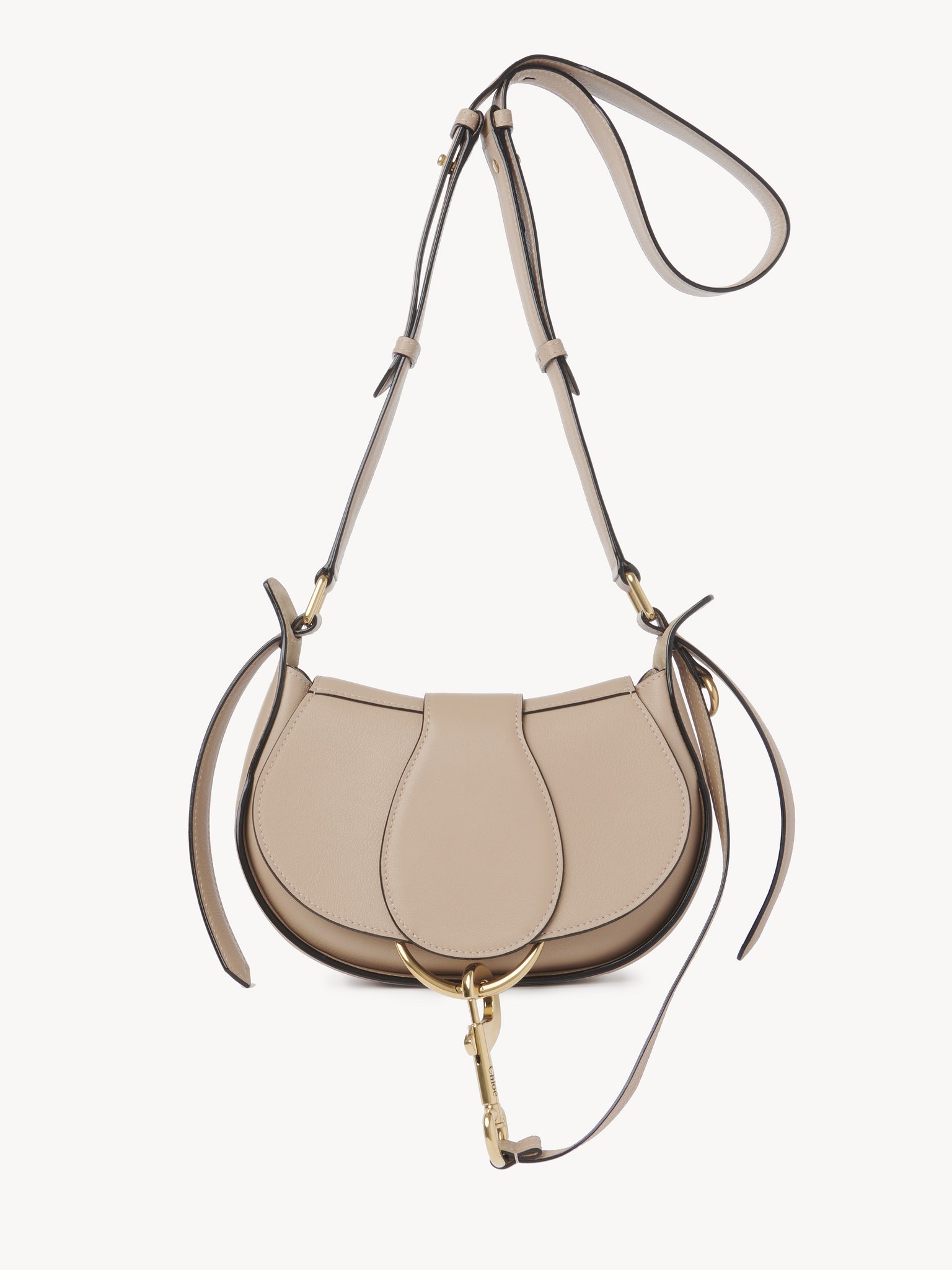 Small Chloé Ride crossbody bag in soft leather Smooth calfskin
Elephant Front view of the product being worn