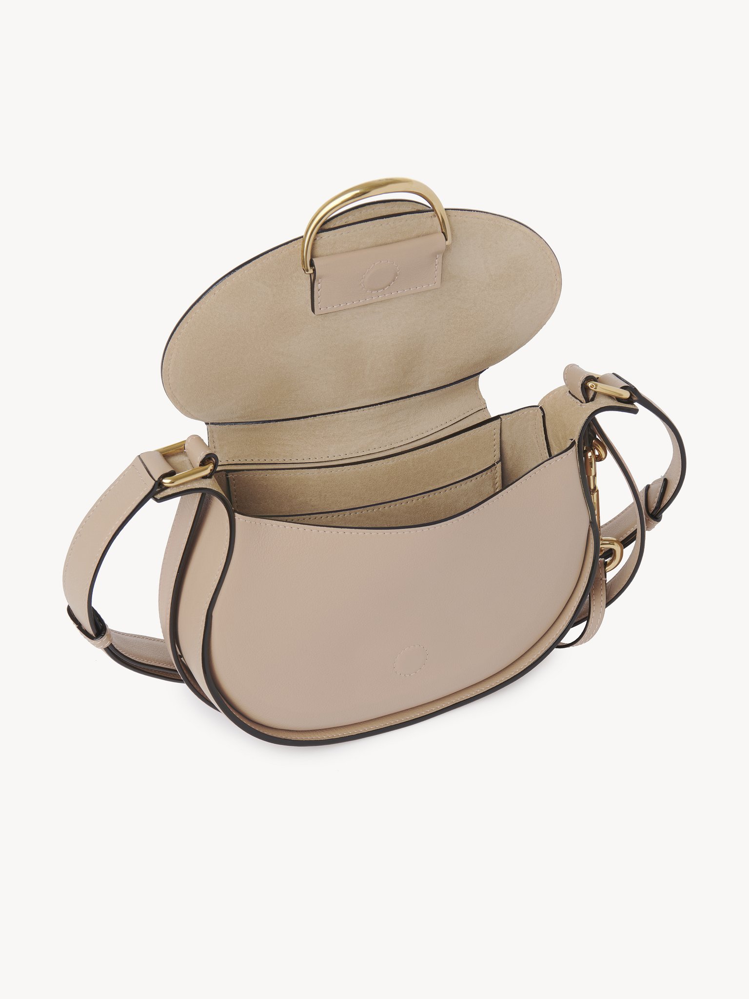 Small Chloé Ride crossbody bag in soft leather Smooth calfskin
Elephant Front view of the product being worn