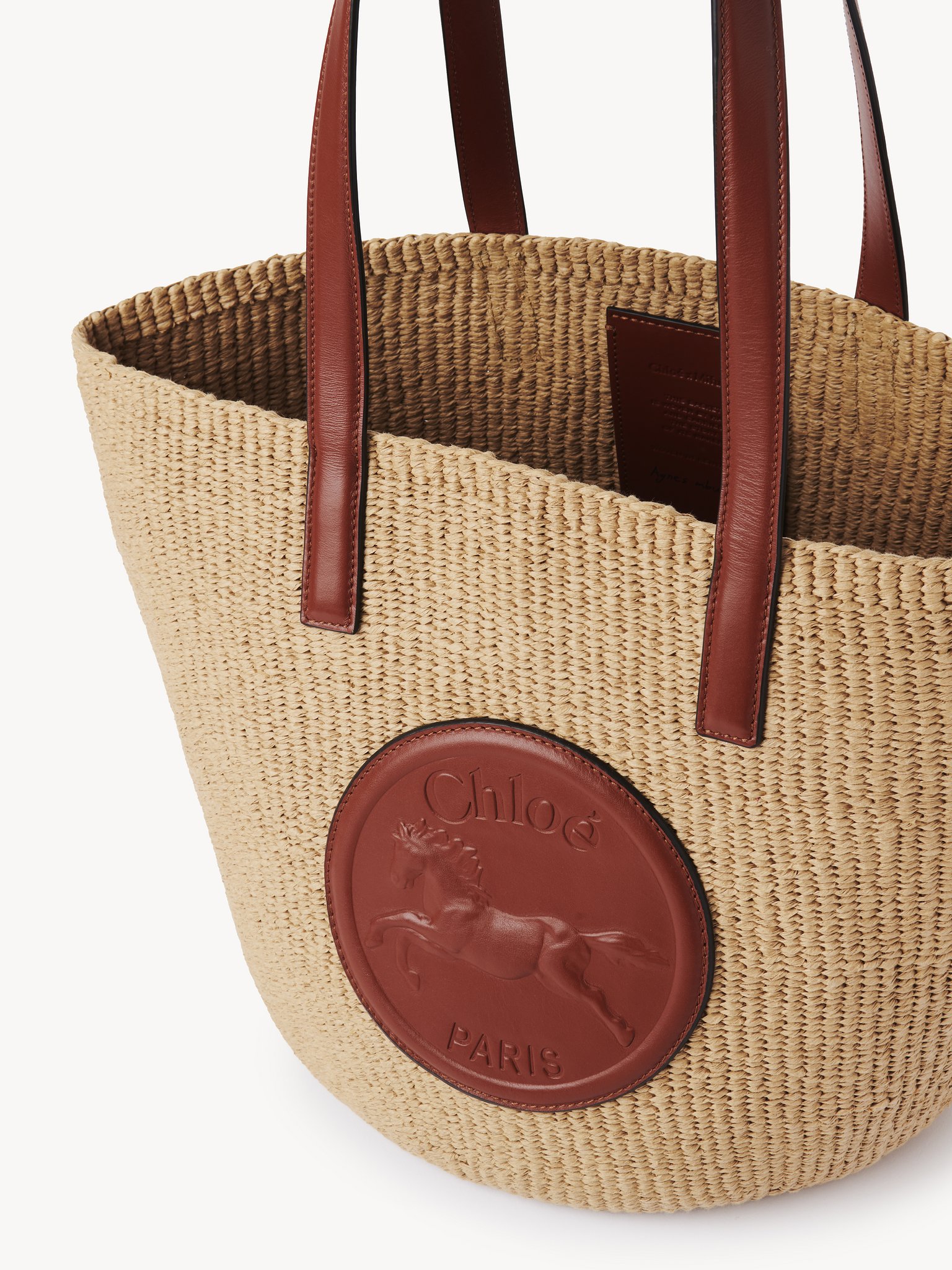 Large Horse Medal Basket in natural fibers Fair-trade paper & calfskin
Sepia Brown 