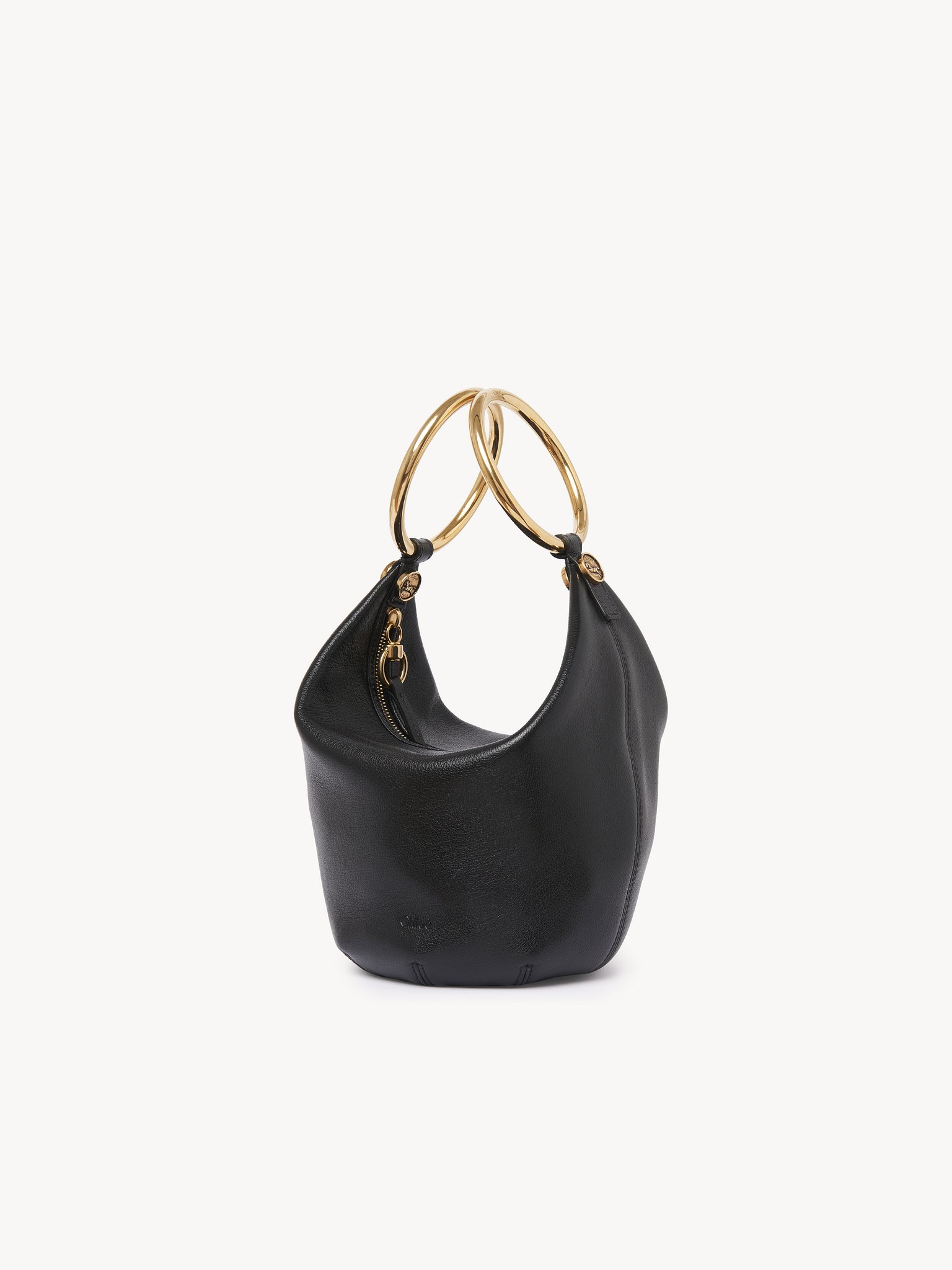 Small Bracelet handbag in grained leather Grained buffalo leather
Black Product detail