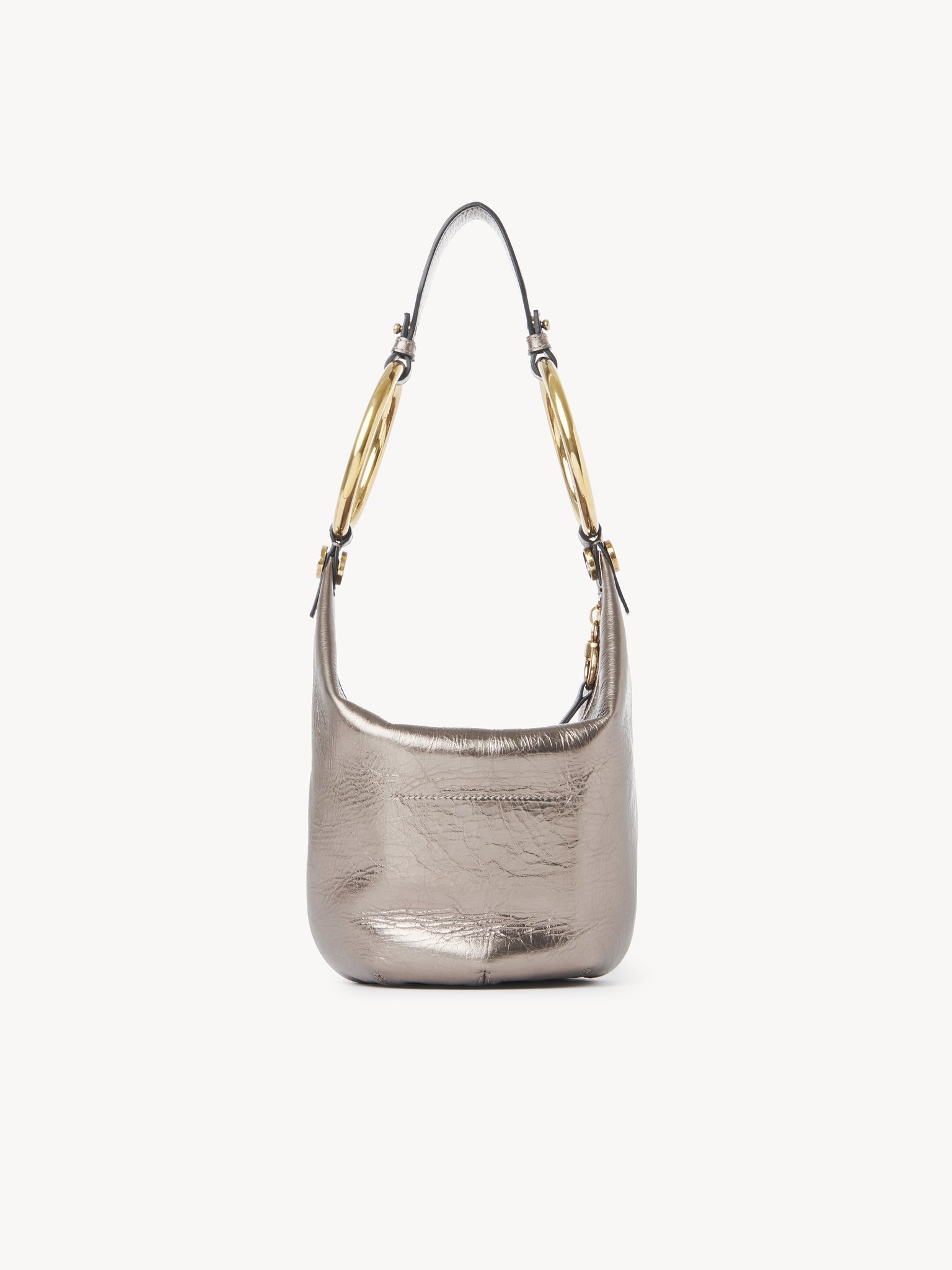 Small Bracelet handbag in metallised leather Metallised calfskin
Shiny Grey Top view of the product