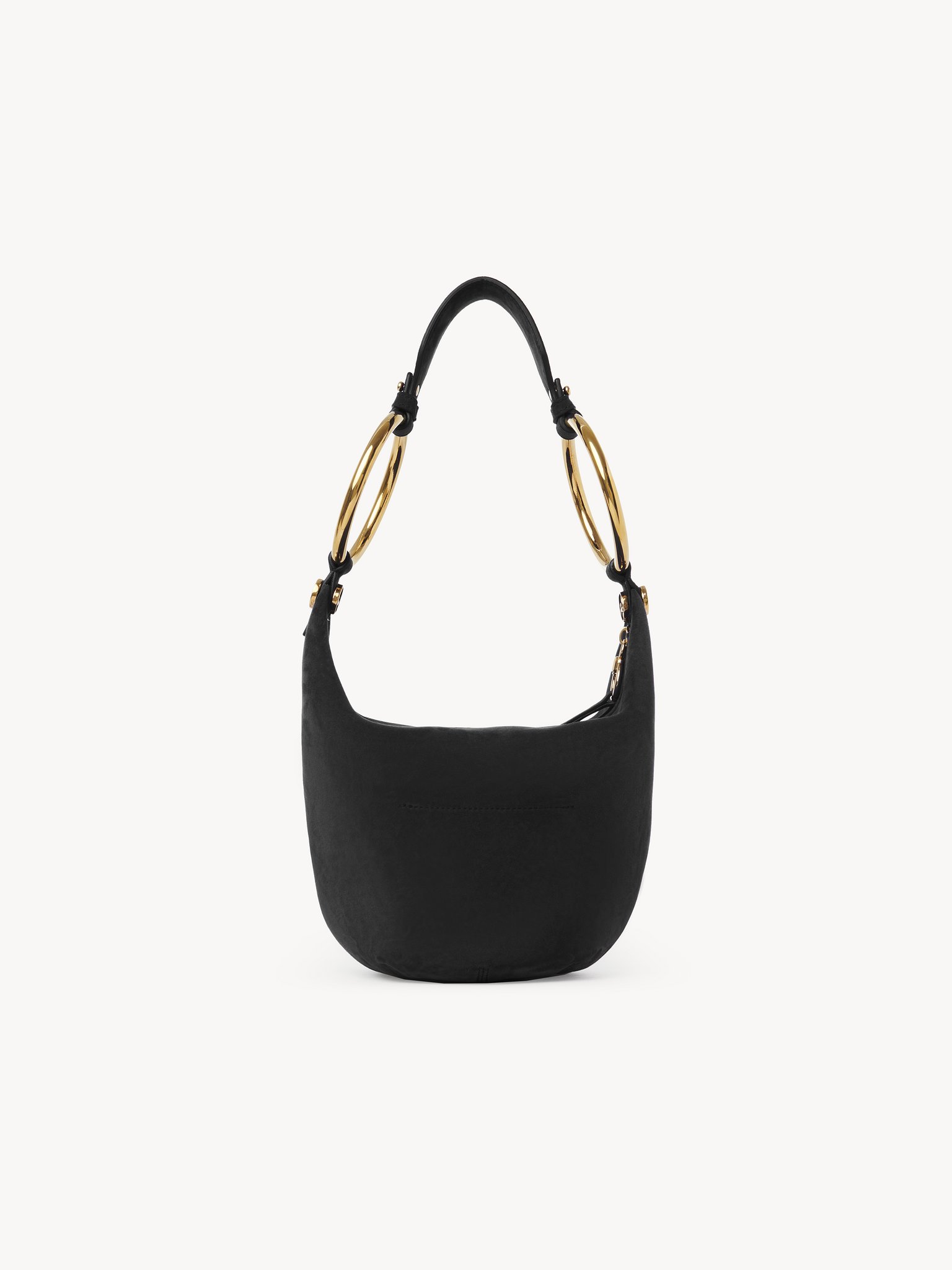 Small Bracelet handbag in suede leather Suede goatskin
Black Top view of the product