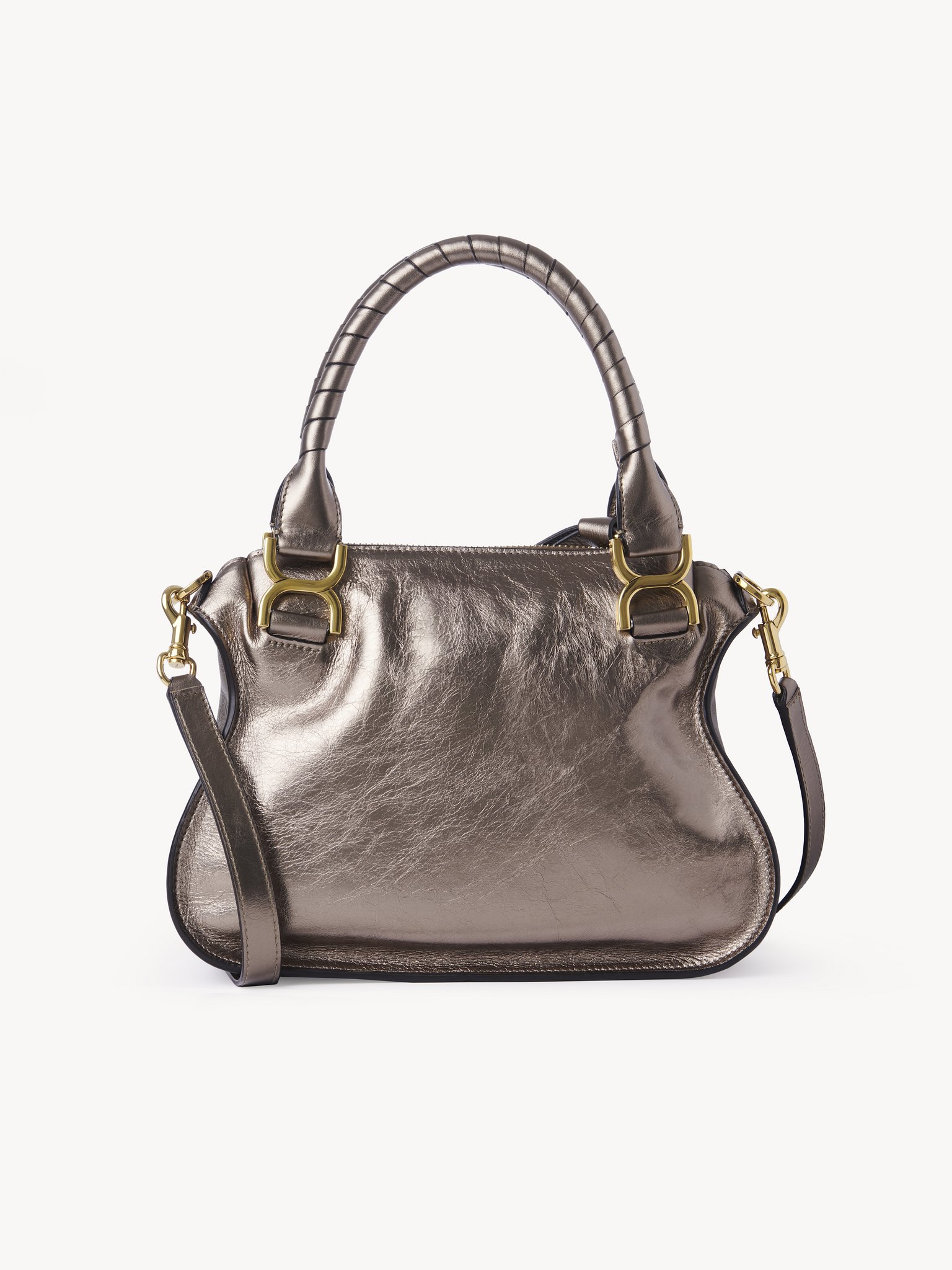 Small Marcie bag in metallized leather Metallized calfskin
Shiny Grey Top view of the product