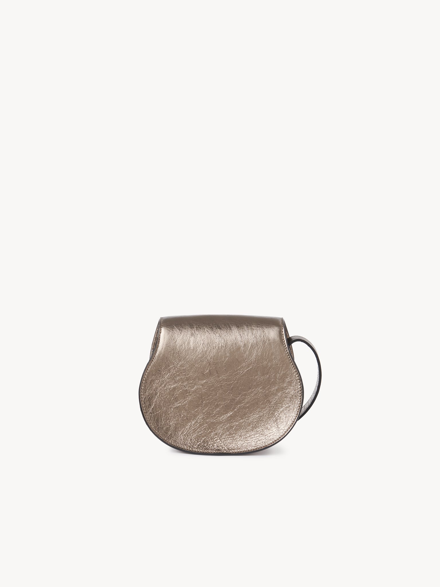 Small Marcie saddle bag in metallized leather Metallized calfskin
Shiny Grey Top view of the product