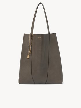 Large Chloé Spin tote bag in grained leather Shiny grained cowhide
Flannel Grey