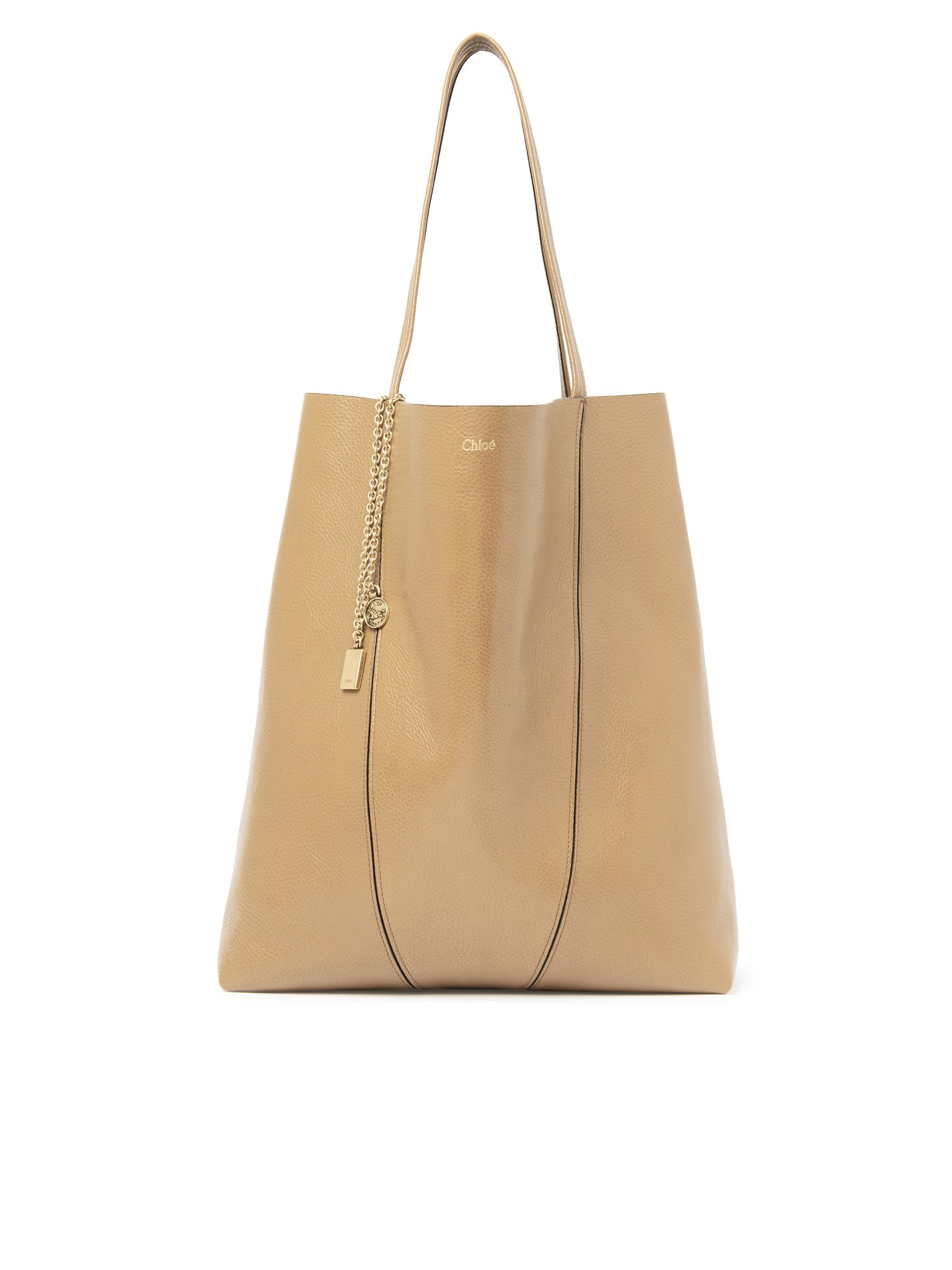 Large Chloé Spin tote bag in grained leather Shiny grained cowhide
Milky Brown 