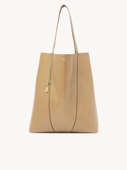 Chloé グレインレザー製Chloé Spinラージトートバッグ | Chloé JP