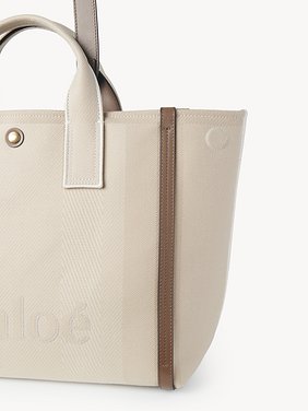 Chloé Carry tote bag in canvas Cotton canvas
Vegetal Beige Front view of the product being worn