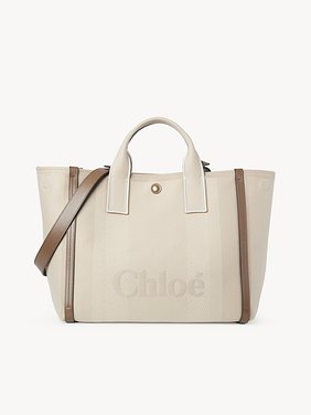 Chloé Carry tote bag in canvas Cotton canvas
Vegetal Beige Top view of the product