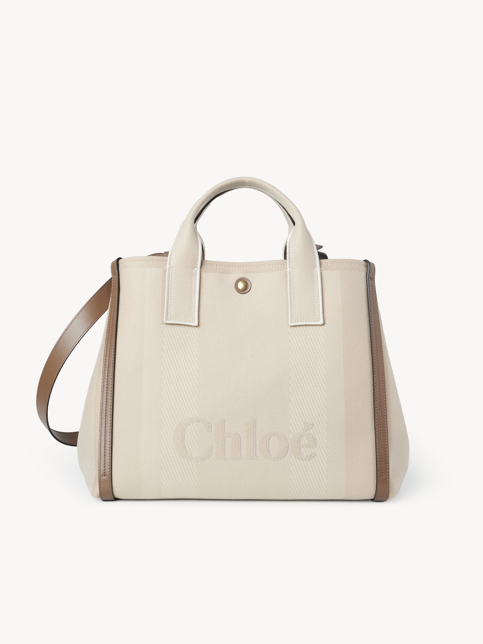 Chloé Carry tote bag in canvas Cotton canvas
Vegetal Beige