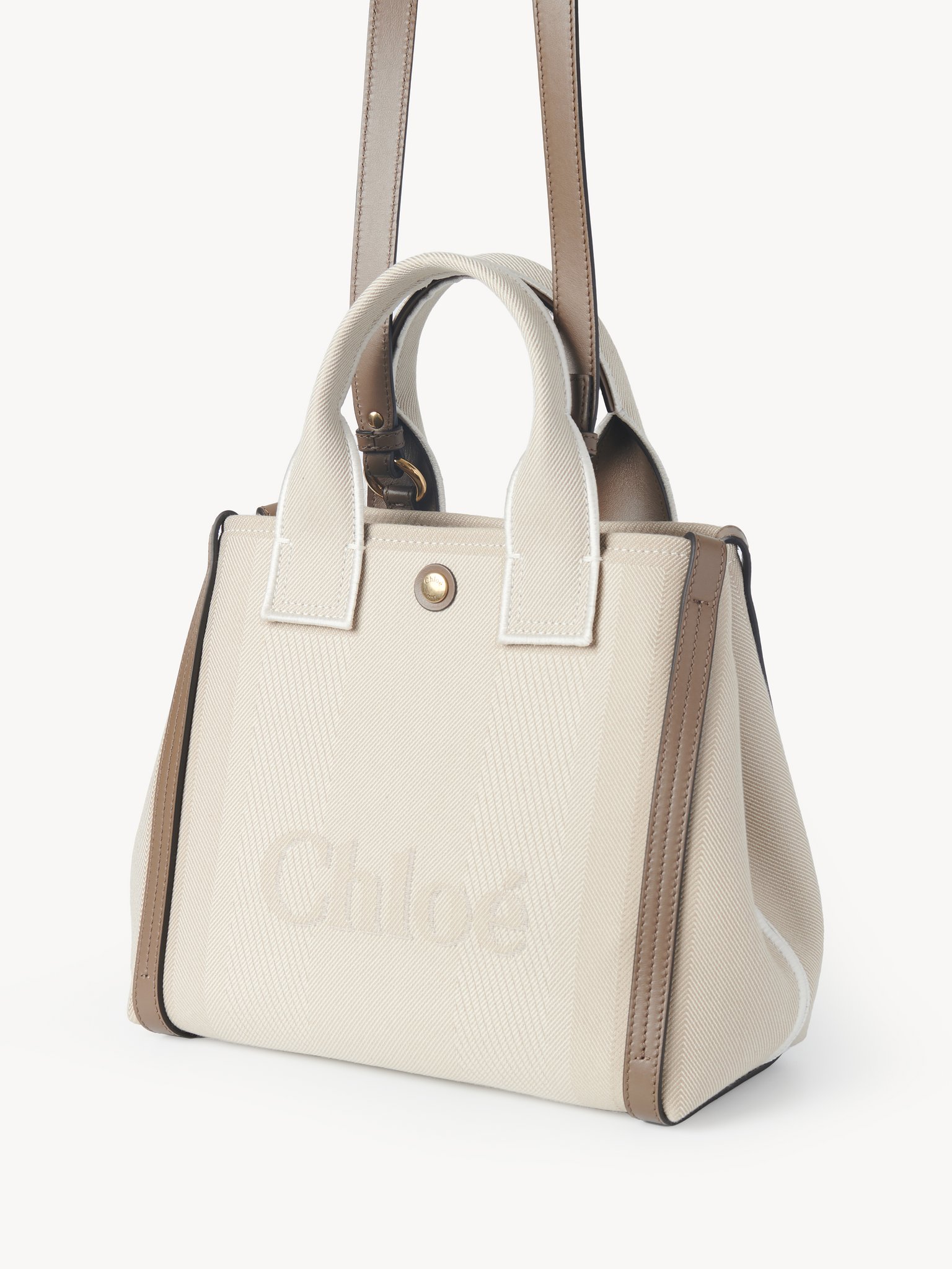 Small Chloé Carry tote bag in canvas Cotton canvas
Vegetal Beige Product detail