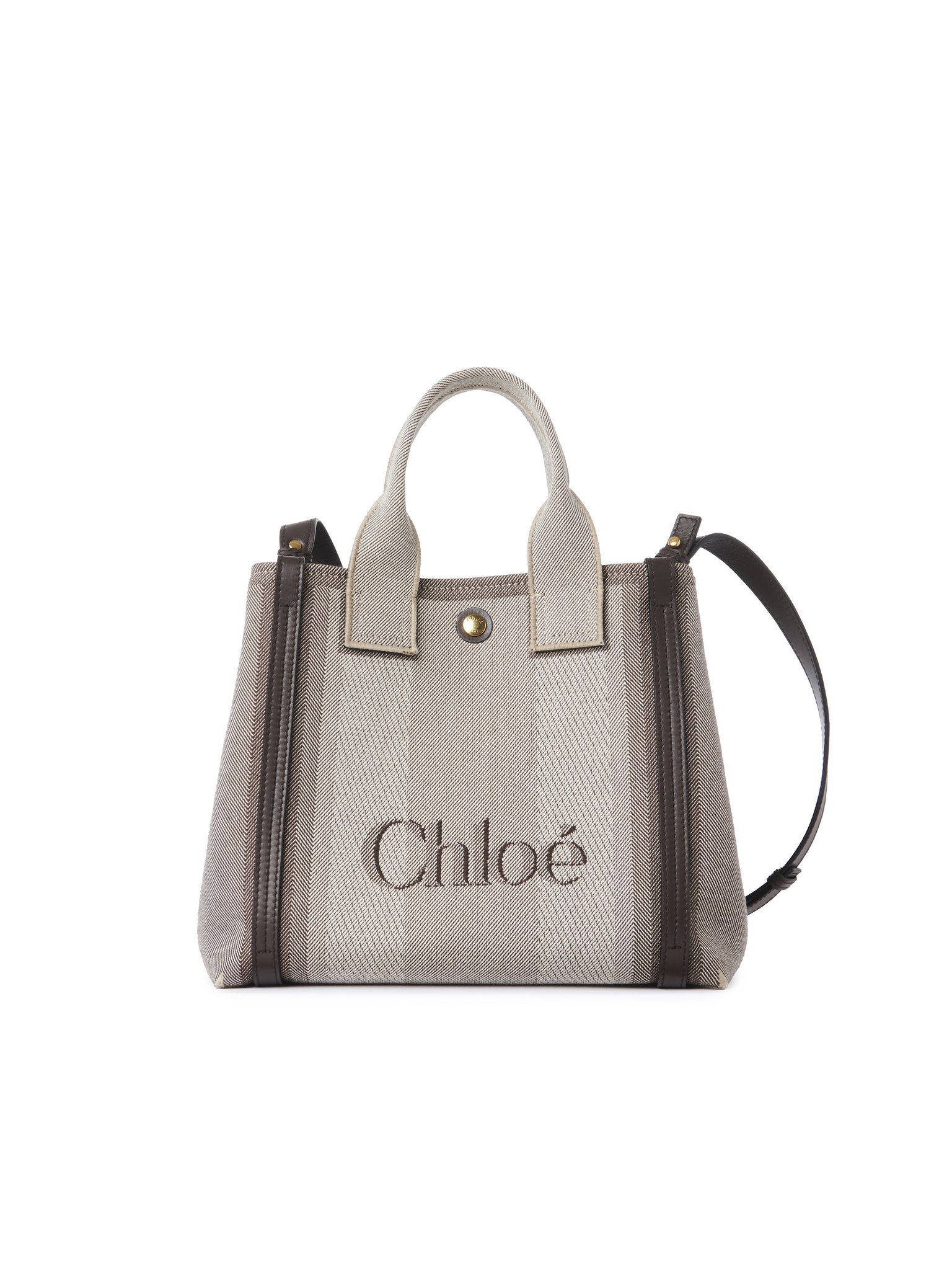 Bolso tote Chloé Carry pequeño de lona Lona de algodón
Kohl Brown Vista previa del artículo en la bolsa de la compra