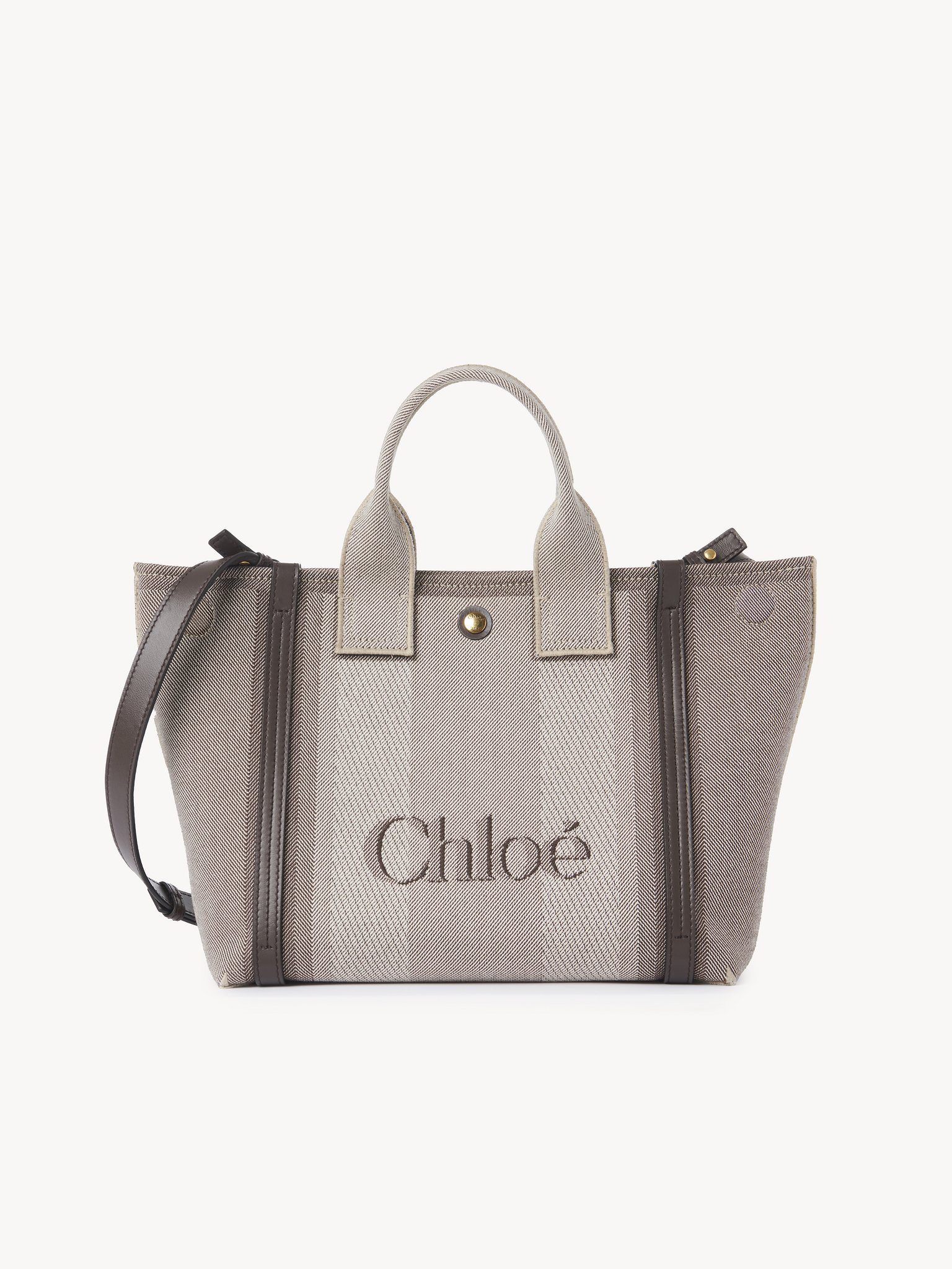 Small Chloé Carry tote bag in canvas Cotton canvas
Kohl Brown Top view of the product