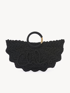 Small Bracelet Paravent tote bag in crochet Crochet
Black