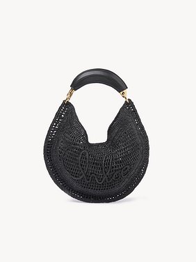 Summer Banana hobo bag in raffia Raffia & calfskin
Black