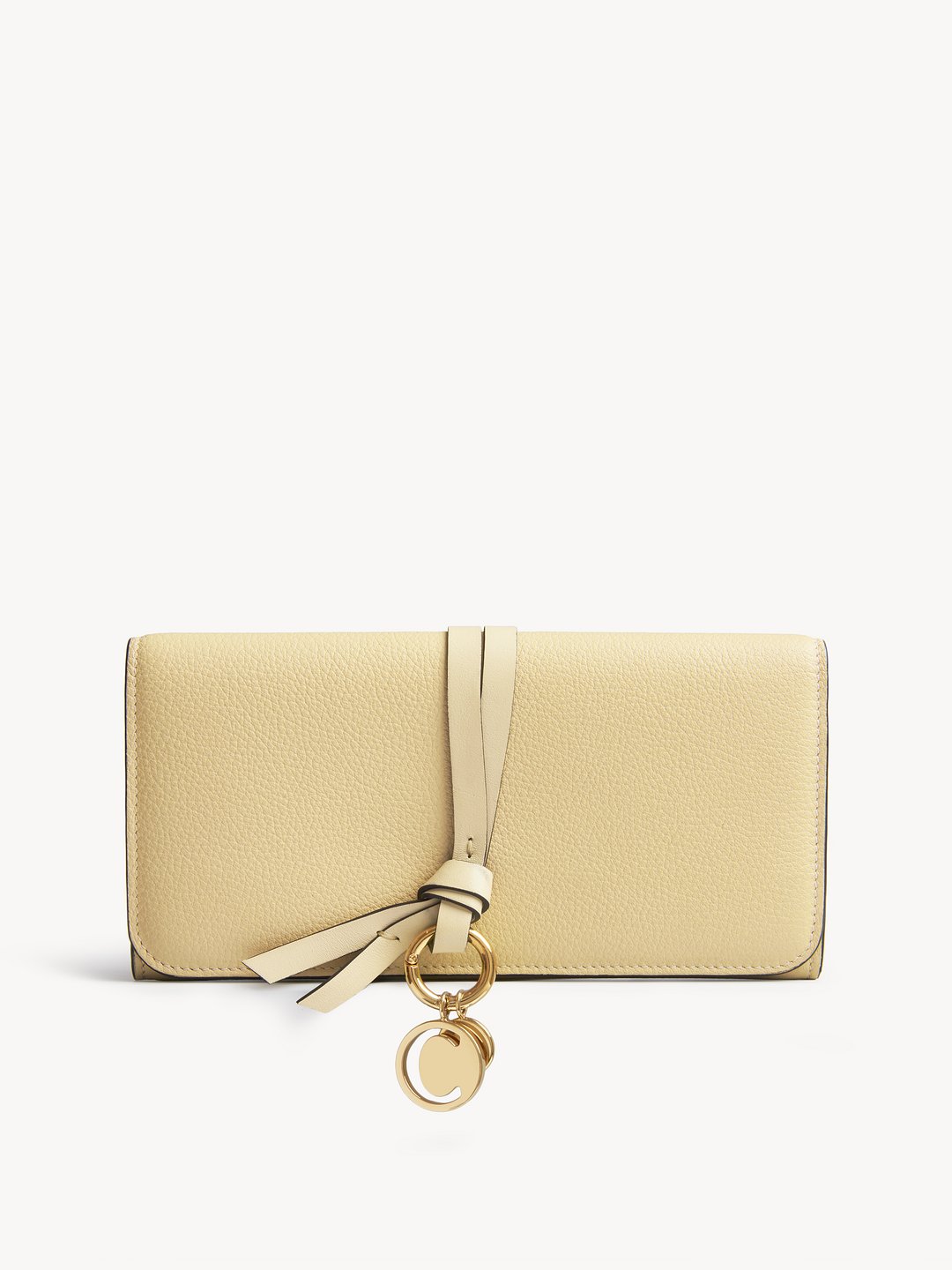 chloe alphabet leather foldover card case