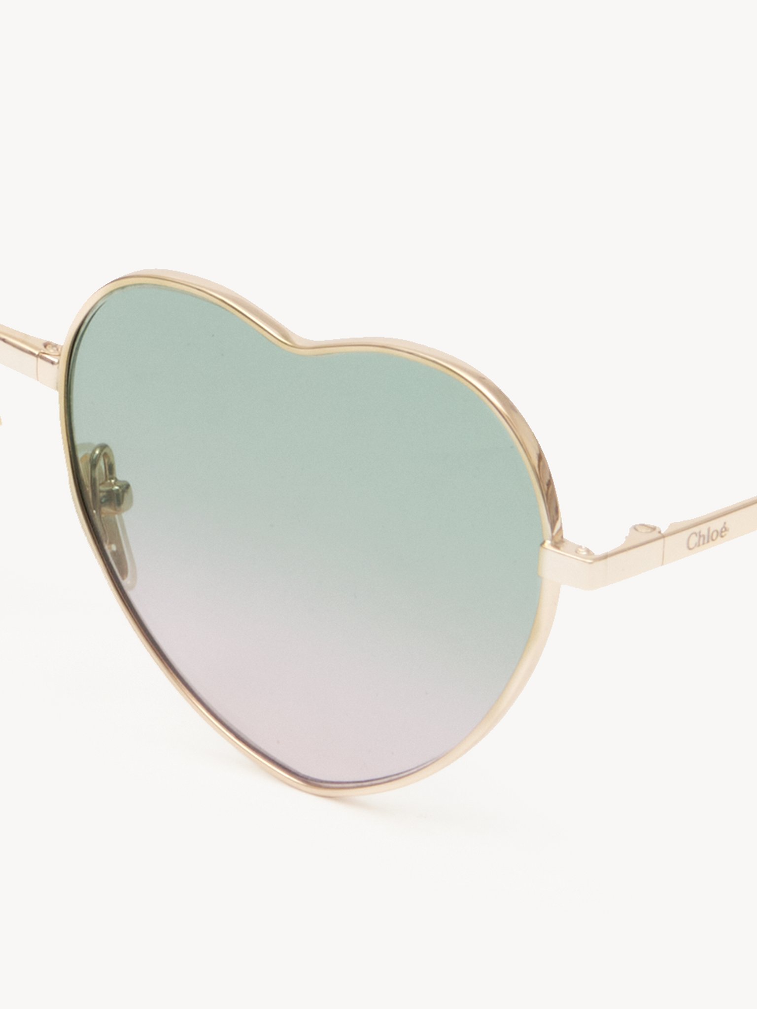 Milane sunglasses Gold metal 
Gradient Light Green/Pink lenses Product detail