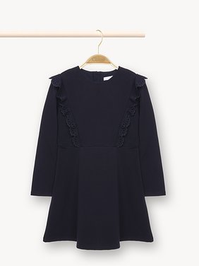 Embroidered dress Jersey
Navy