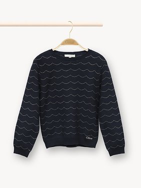 Knit sweater Organic cotton-wool knit
Navy