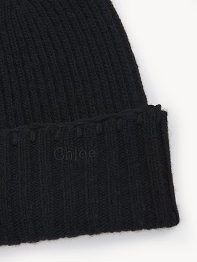 Beanie in superfine wool & cashmere Ribbed knit
Black Product detail