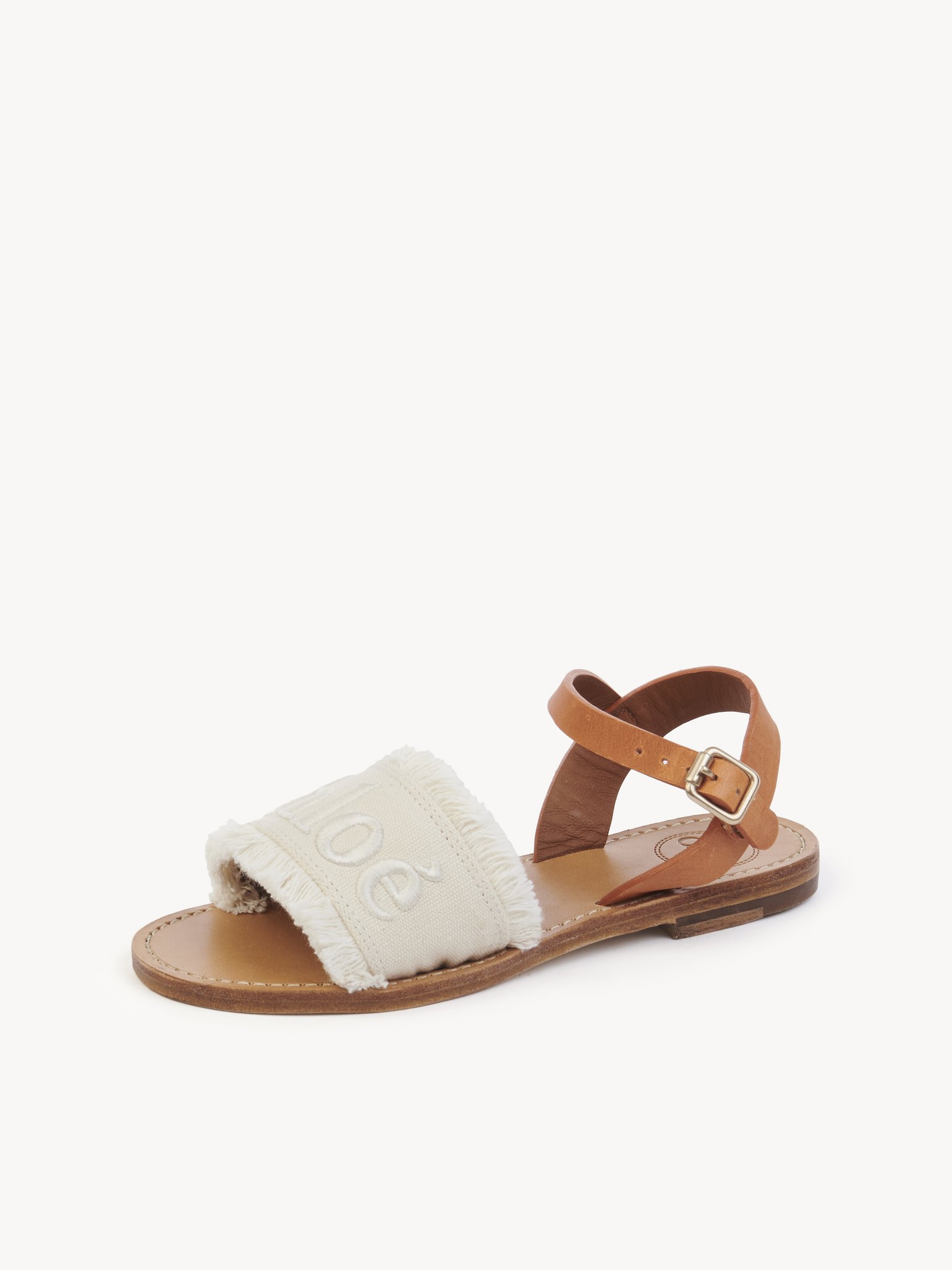 Fringed sandals Cowhide & cotton
Ivory 