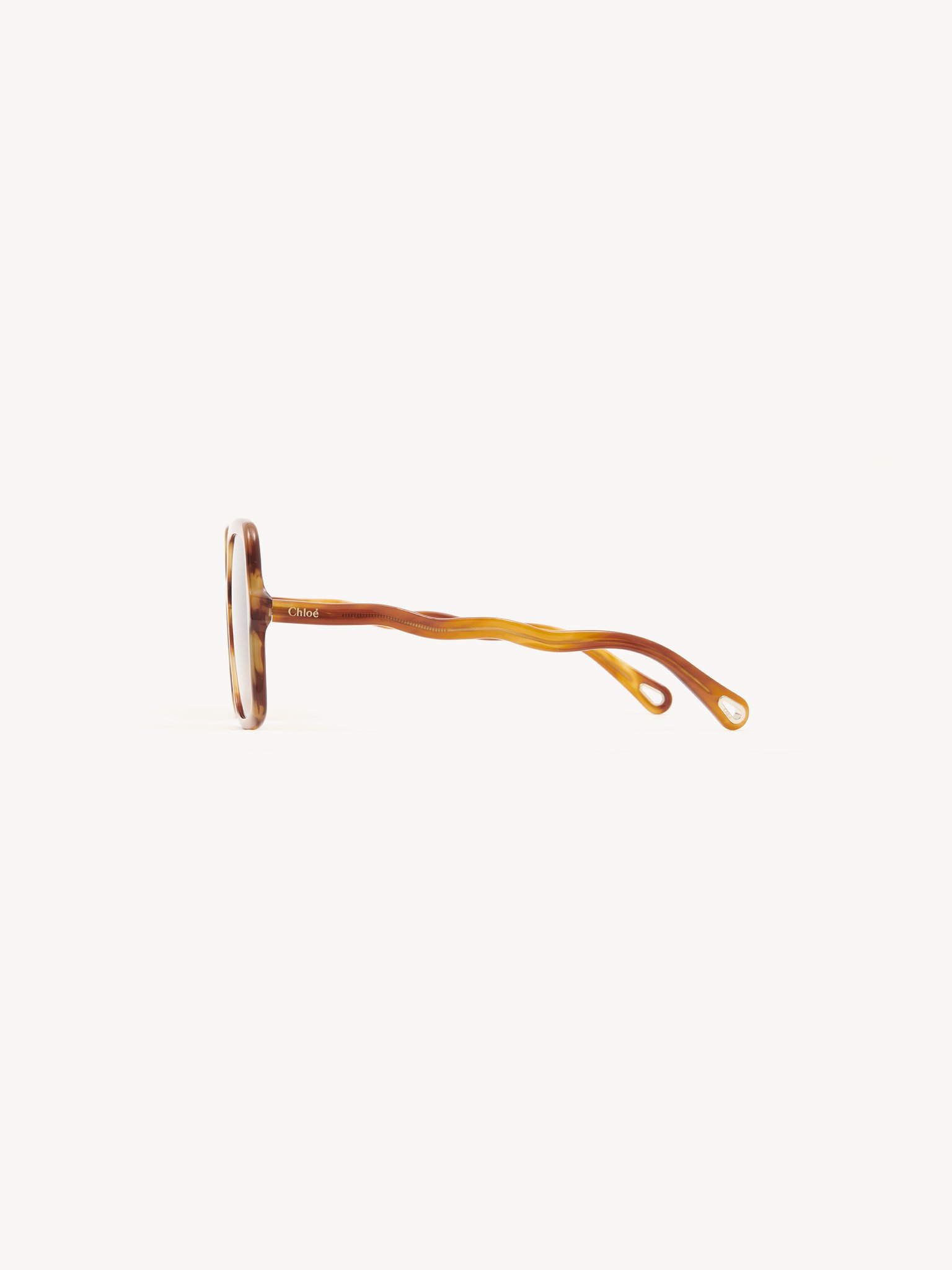 Zelie sunglasses Blonde Havana 
Gradient Brown/Orange lenses Back view of the product