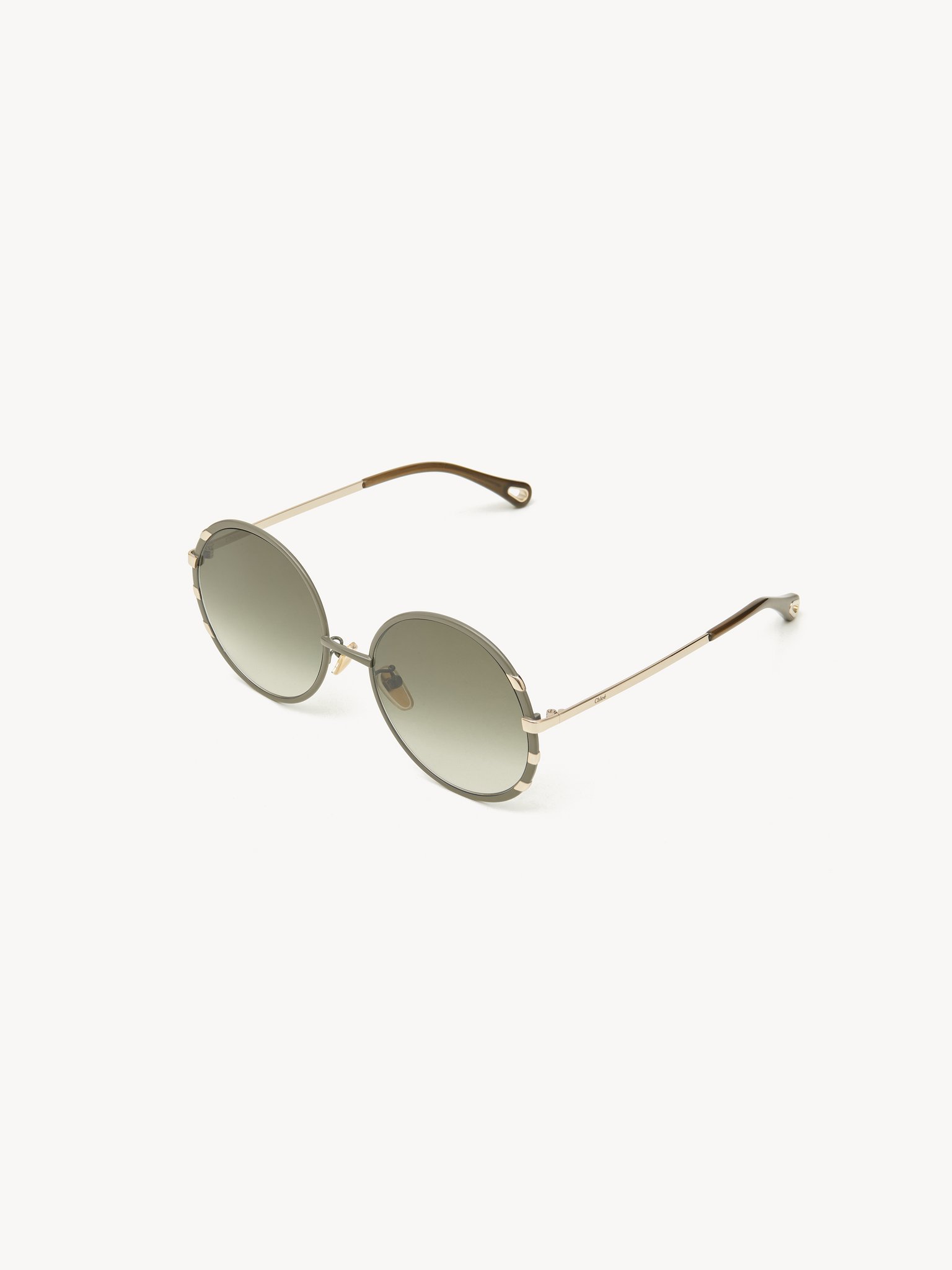 Celeste sunglasses Khaki & gold metal
Gradient green lenses