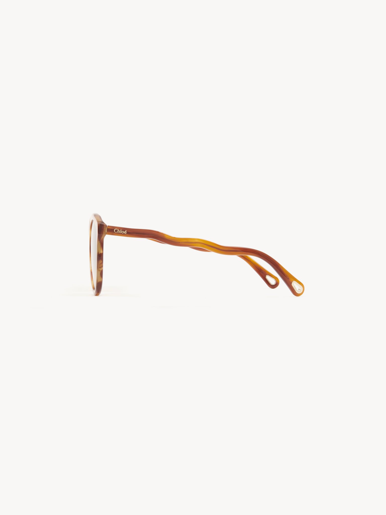 Zelie sunglasses Blonde Havana 
Gradient Brown/Orange lenses Back view of the product