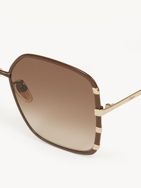 Celeste sunglasses Brown & gold metal
Gradient brown lenses Product detail