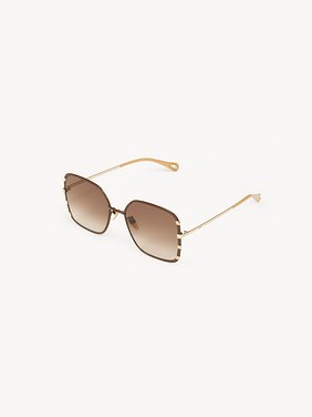 Celeste sunglasses Brown & gold metal
Gradient brown lenses