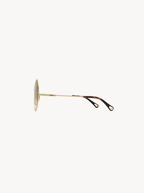 Honoré sunglasses Gold metal & bio-based nylon
Gradient Rust lenses Back view of the product